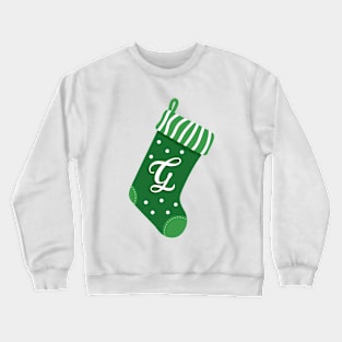 Christmas Stocking with the Letter G Crewneck Sweatshirt